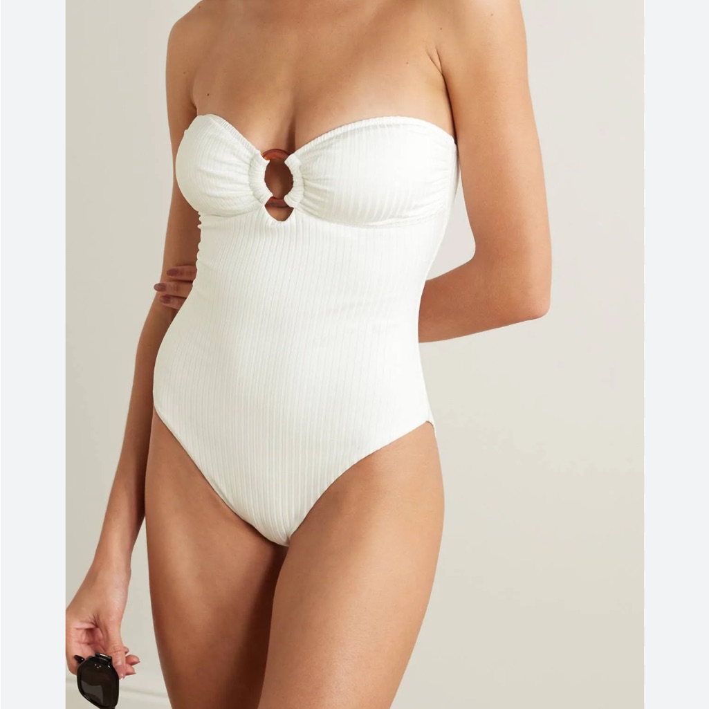 New Melissa Odabash Barbuda Ribbed One Piece Swimsuit
